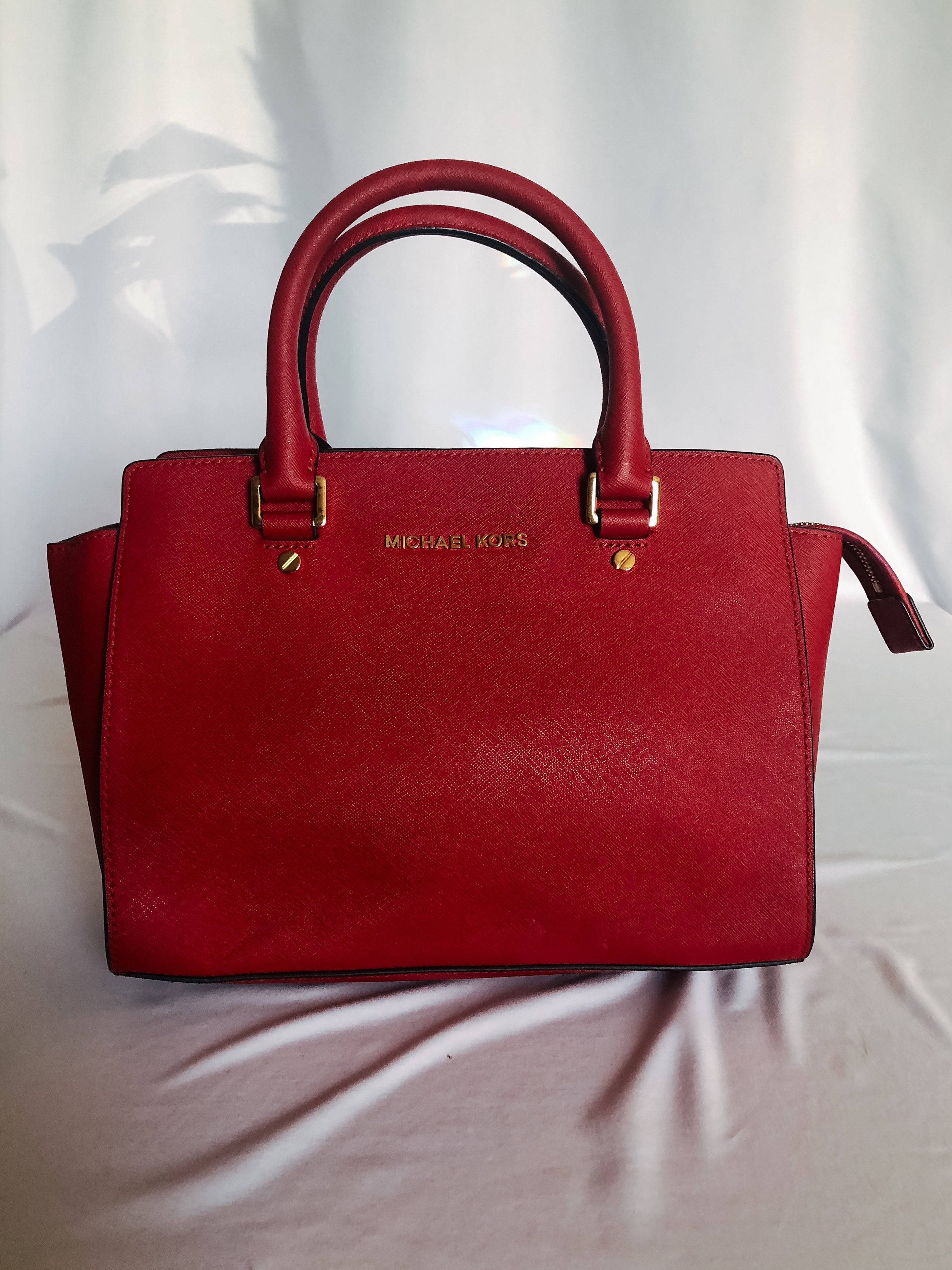 Red michael kors on sale purse