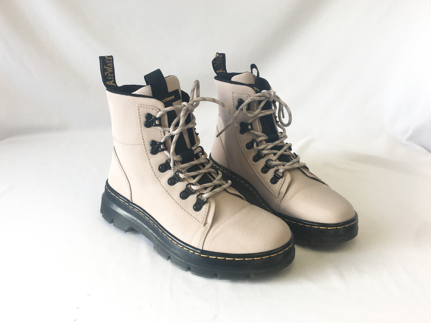 Doc Martens Pink Taupe Combs Poly Boots, Women's Sz. 9