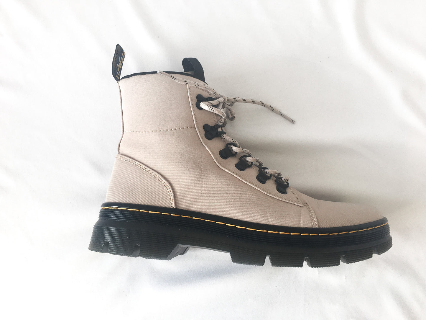 Doc Martens Pink Taupe Combs Poly Boots, Women's Sz. 9