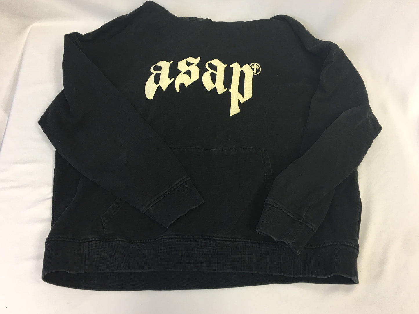 ASAP Rocky Black Logo Hoodie, Sz. S