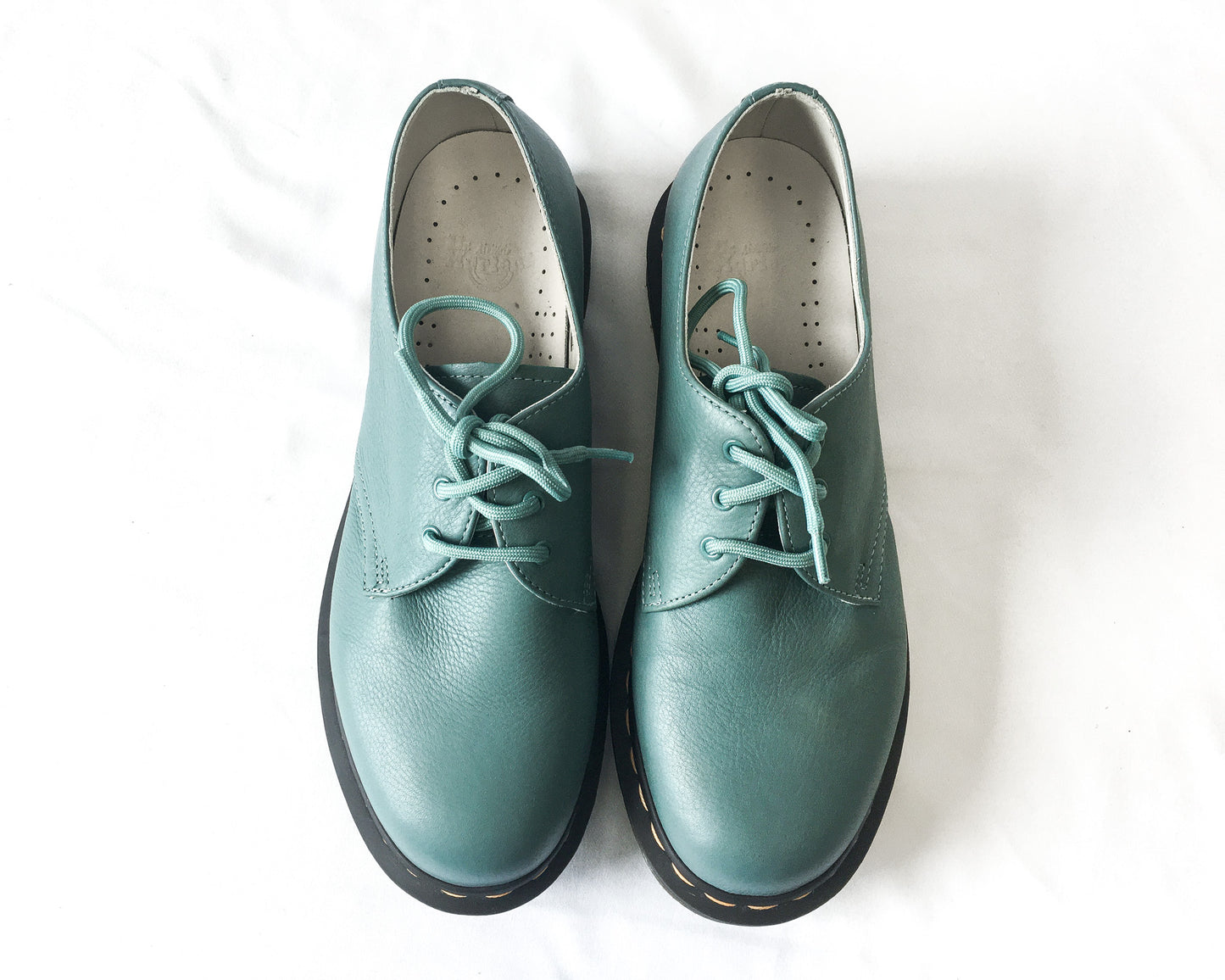 Doc Martens 1461 Virginia Teal Leather Oxfords, Women's Sz. 9