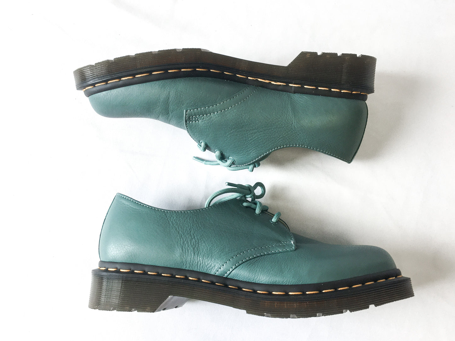 Doc Martens 1461 Virginia Teal Leather Oxfords, Women's Sz. 9