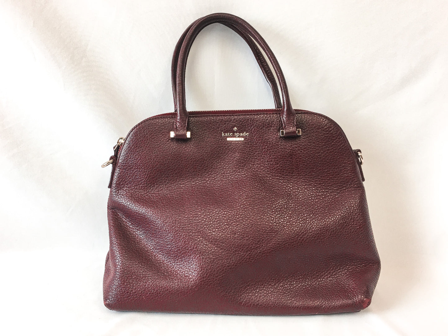 Kate Spade Wine/Burgundy Charles Street Leather Brantley Satchel, Kate Spade Handbag