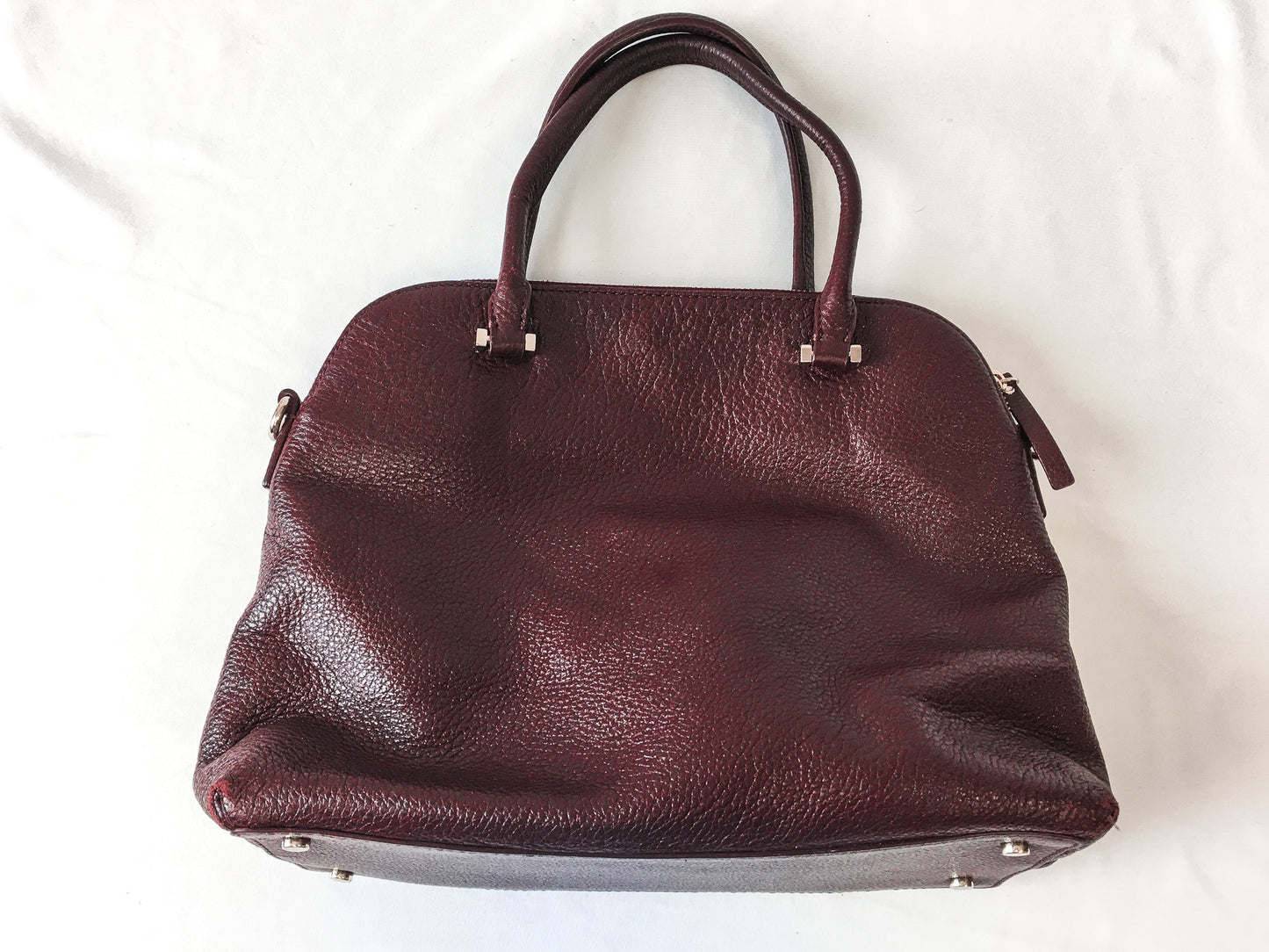 Kate Spade Wine/Burgundy Charles Street Leather Brantley Satchel, Kate Spade Handbag