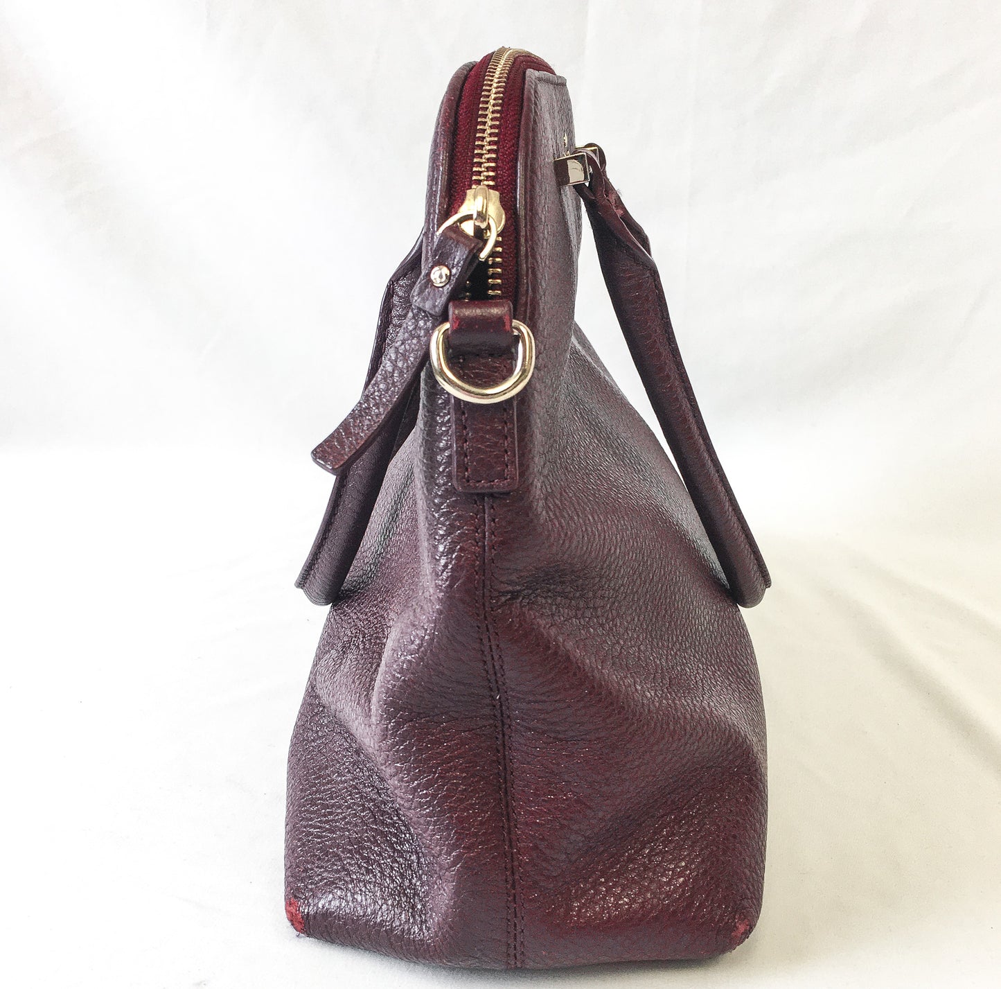 Kate Spade Wine/Burgundy Charles Street Leather Brantley Satchel, Kate Spade Handbag