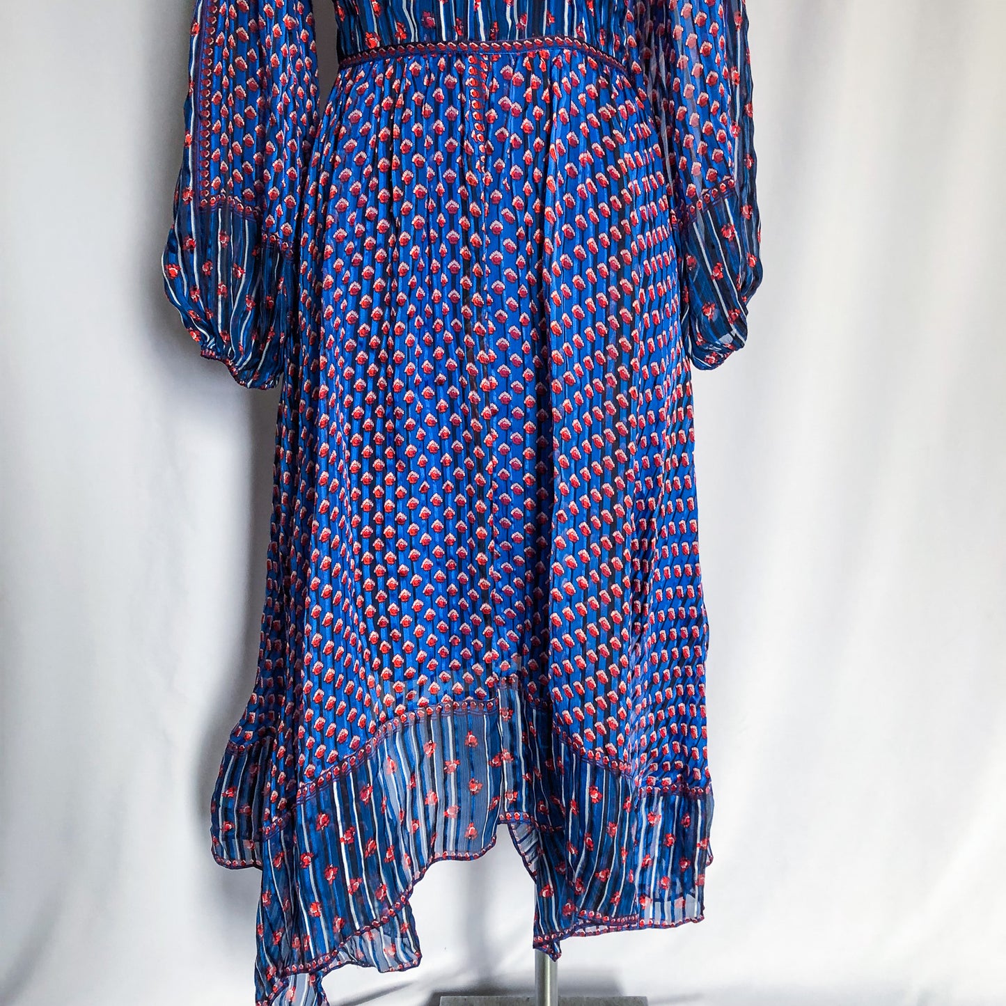 Ulla Johnson Blue Silk Midi Length Dress