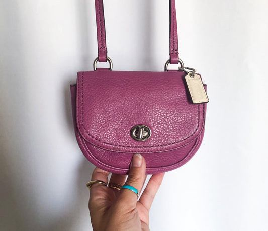 COACH Park Leather Pink Mini Crossbody Bag, Style  F49872