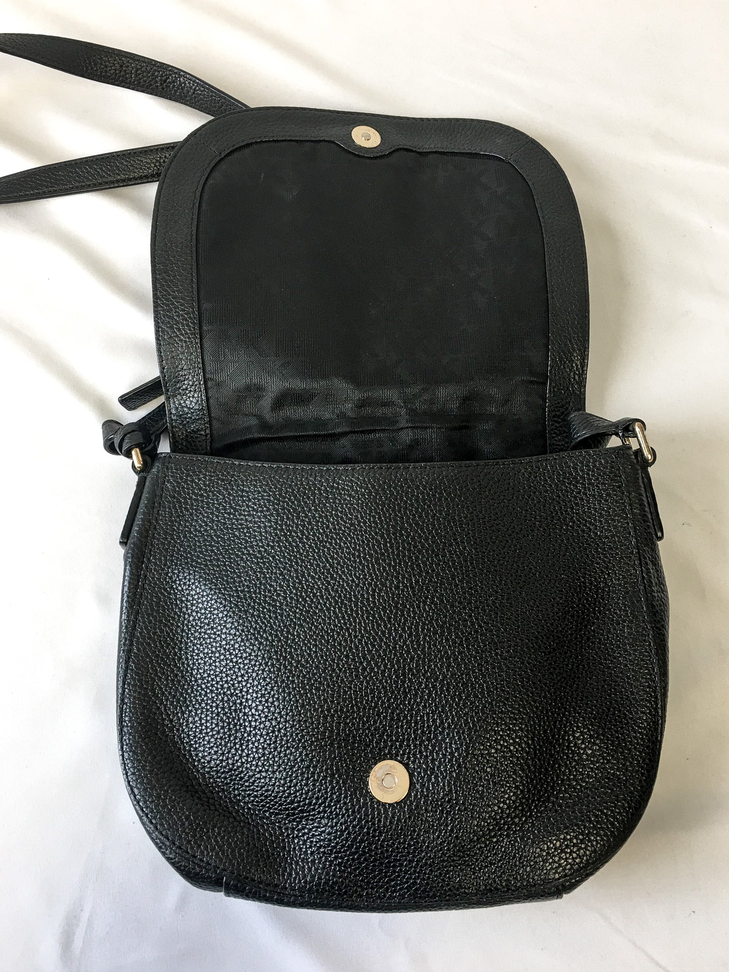 Michael Kors Black Bedford Flap Front Crossbody Bag