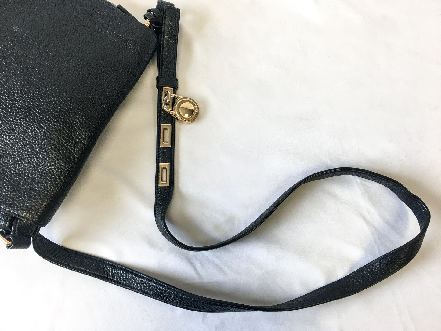 Michael Kors Black Bedford Flap Front Crossbody Bag