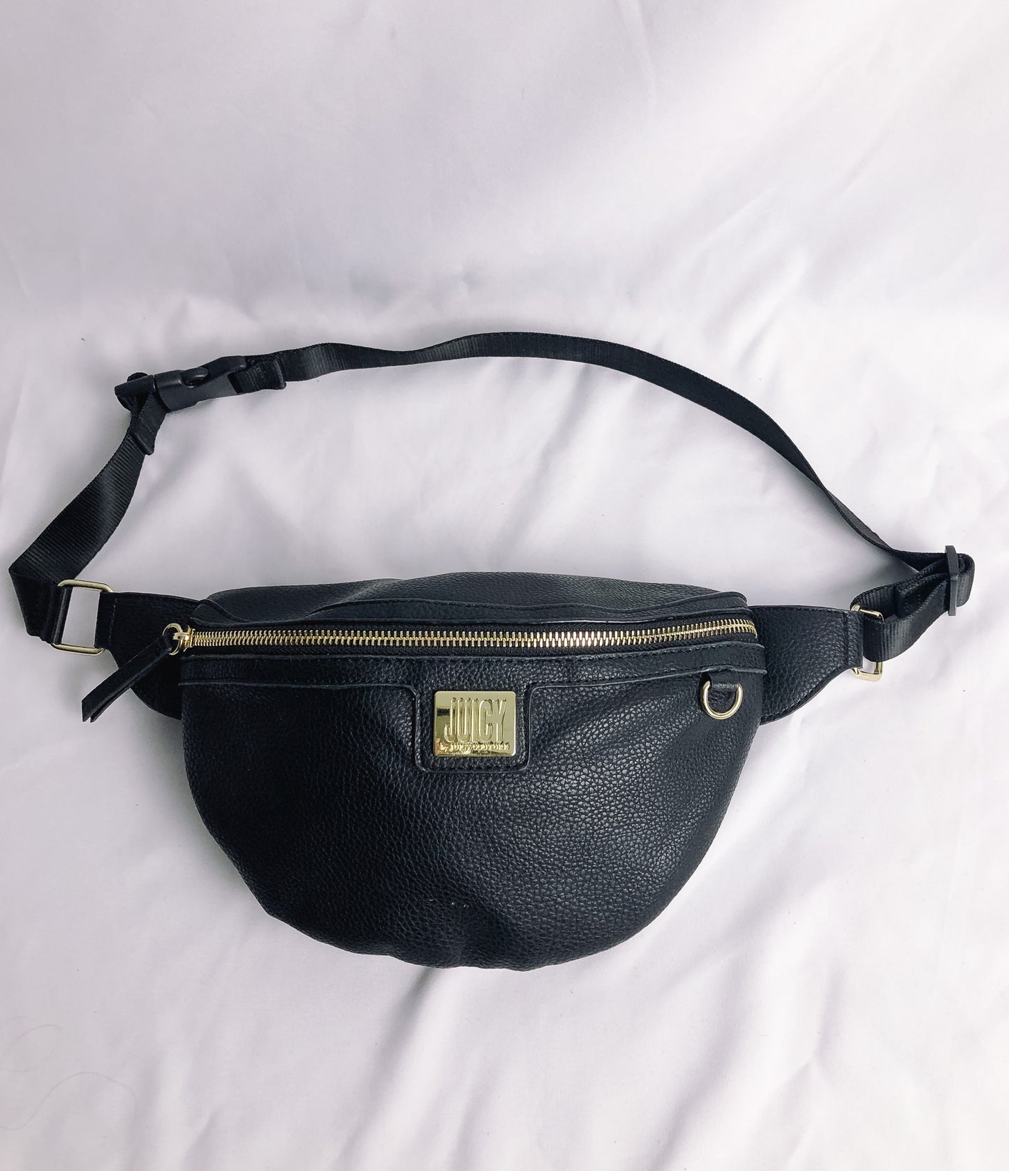 Juicy by Juicy Couture Black Faux Leather Belt Bag