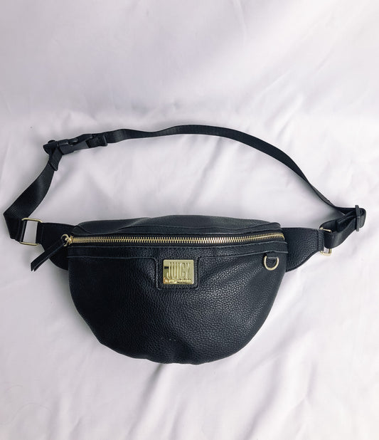 Juicy by Juicy Couture Black Faux Leather Belt Bag