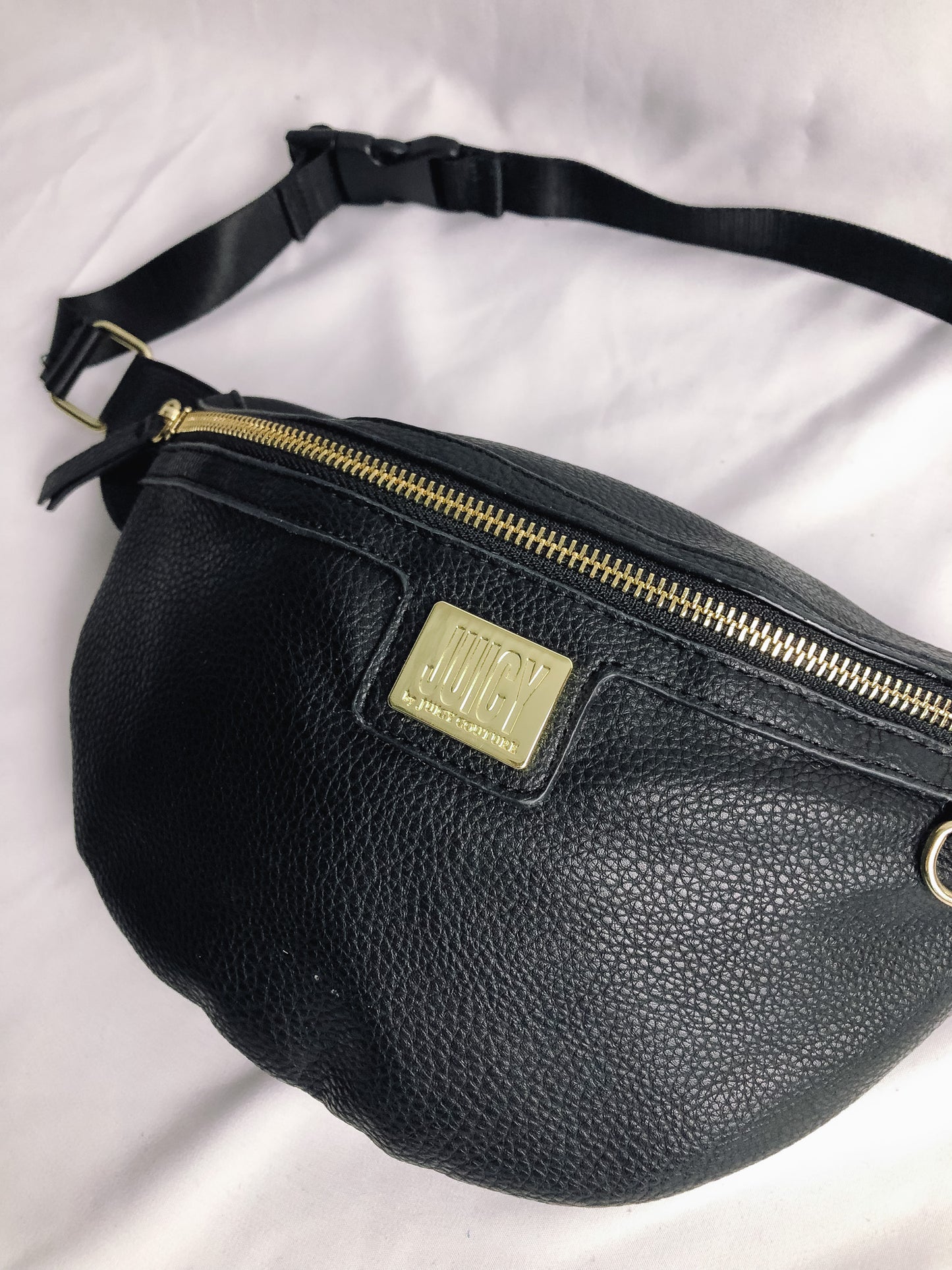 Juicy by Juicy Couture Black Faux Leather Belt Bag