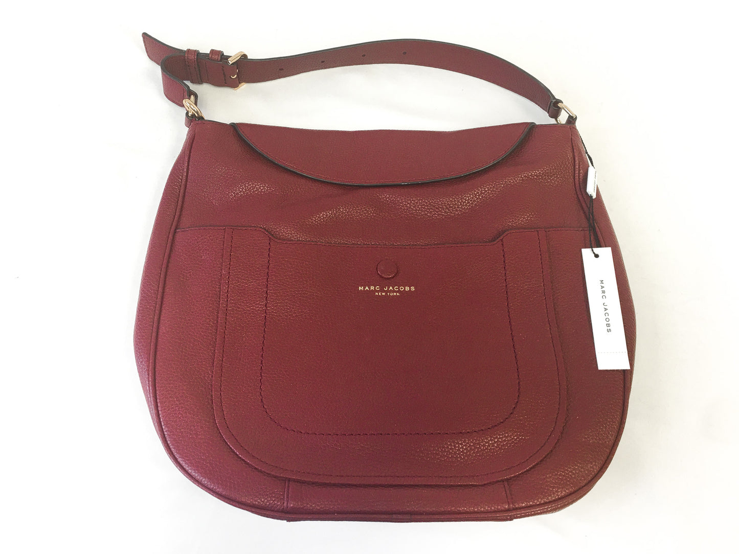 NWT Marc Jacobs Empire City Burgundy/Wine Leather Shoulder Bag