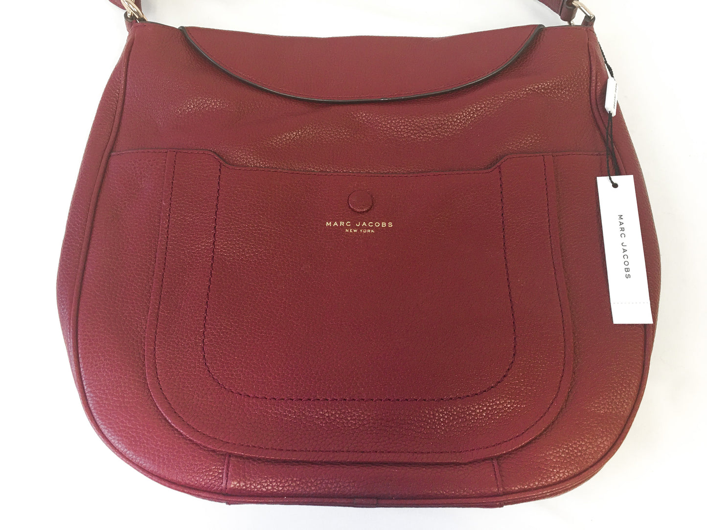 NWT Marc Jacobs Empire City Burgundy/Wine Leather Shoulder Bag