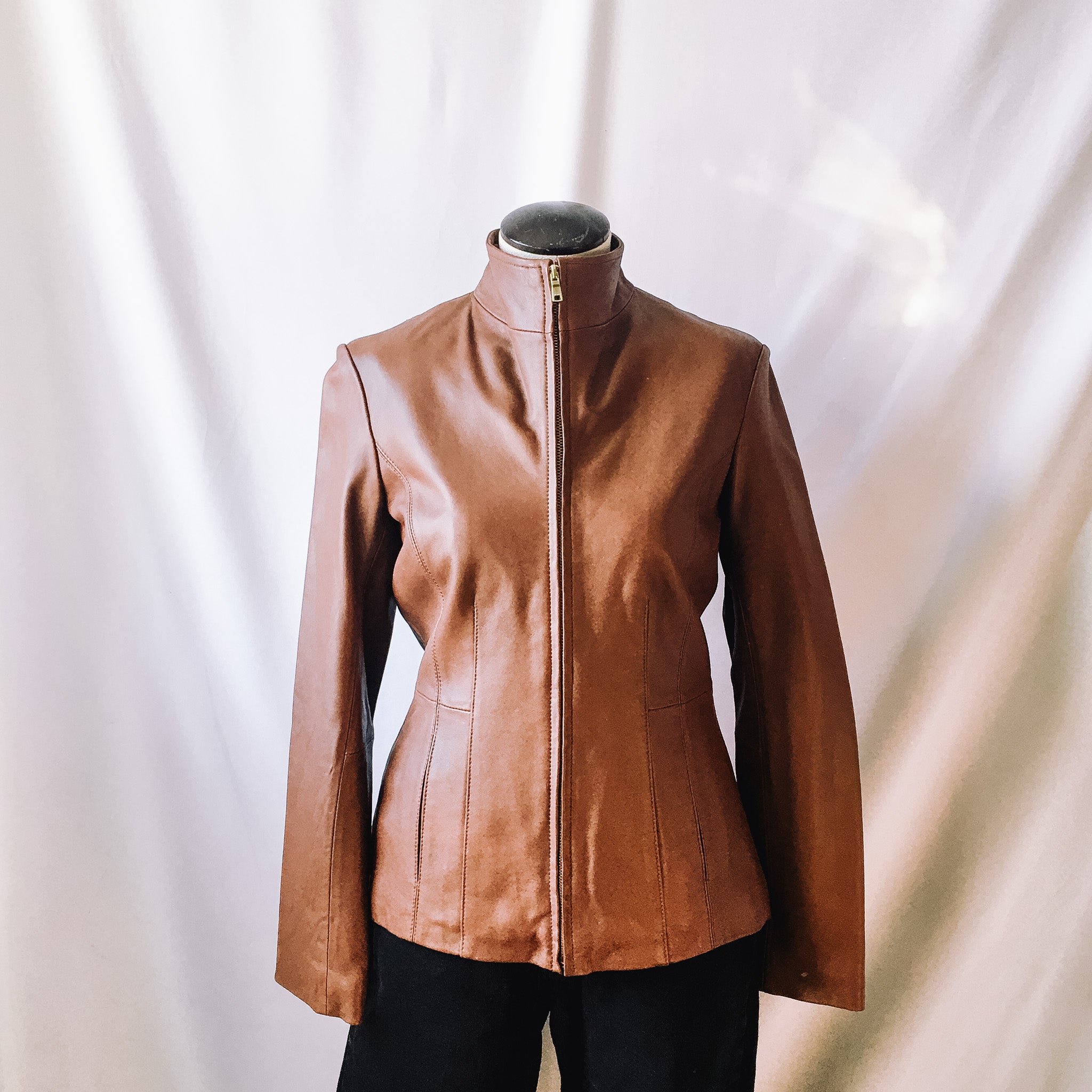 Cole haan pink leather on sale jacket