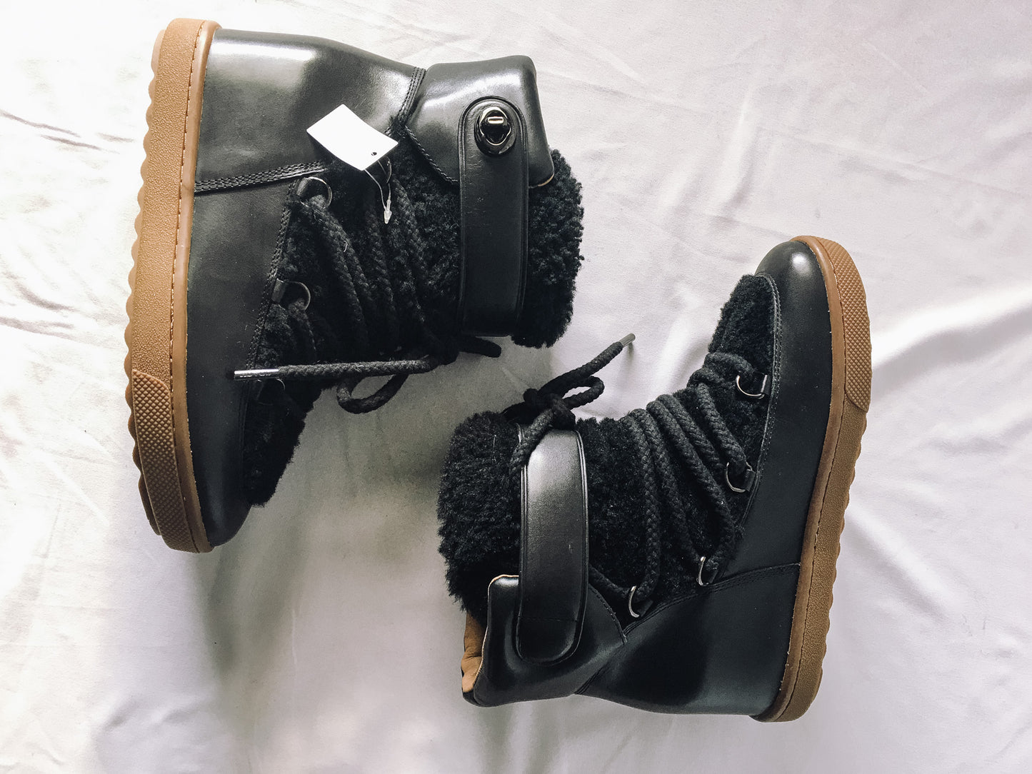 NWT COACH Monroe Shearling Booties, Sz. 9.5