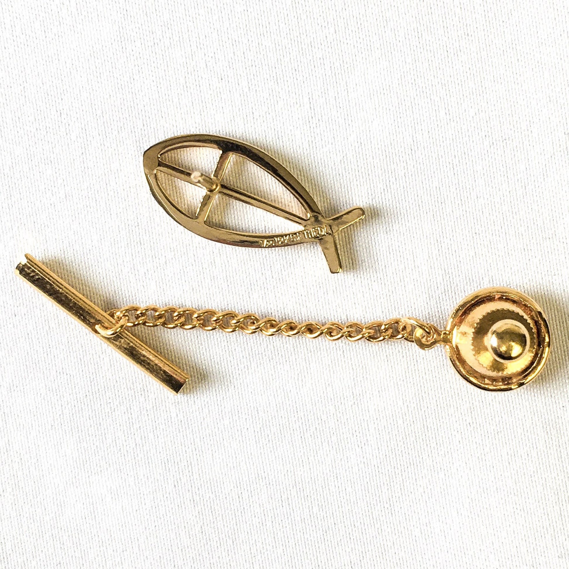 Vintage 12k Gold Filled THEDA Christian Fish, Ichthys, Tie Tack