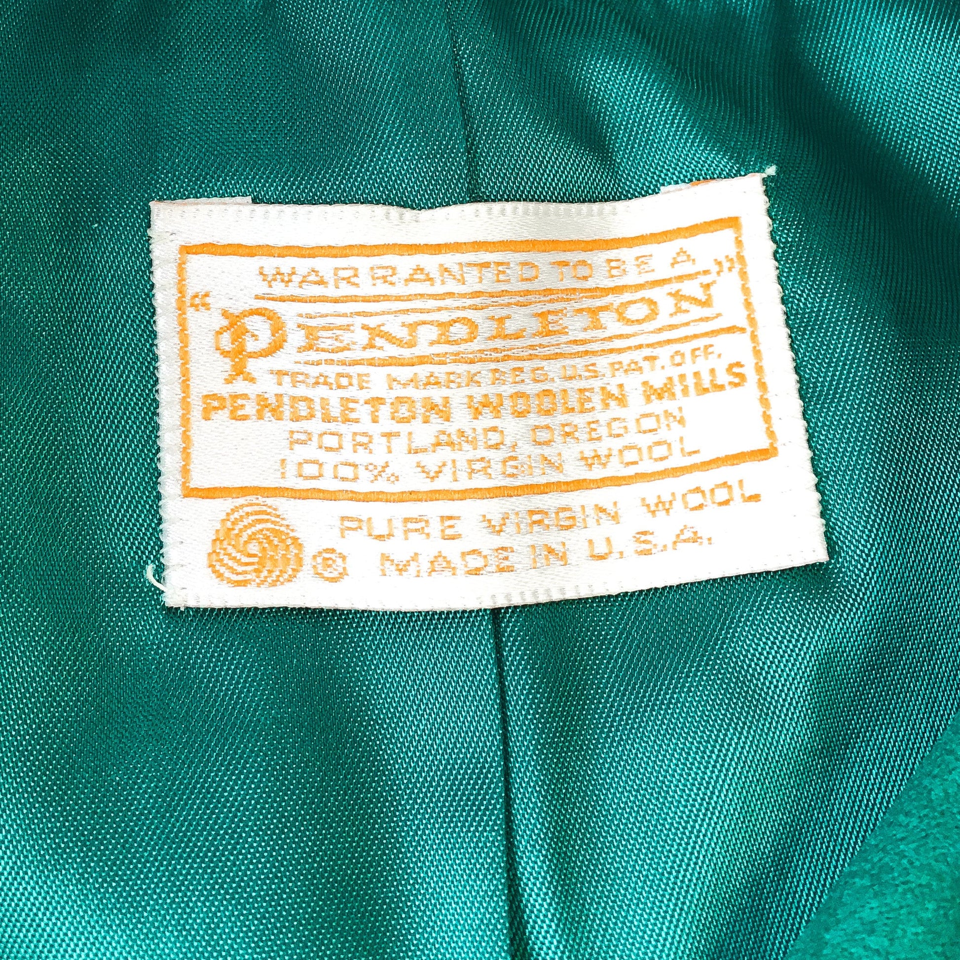 Vintage 90s Pendleton Wool Green Blazer, 1990s 100% Pure Wool Blazer