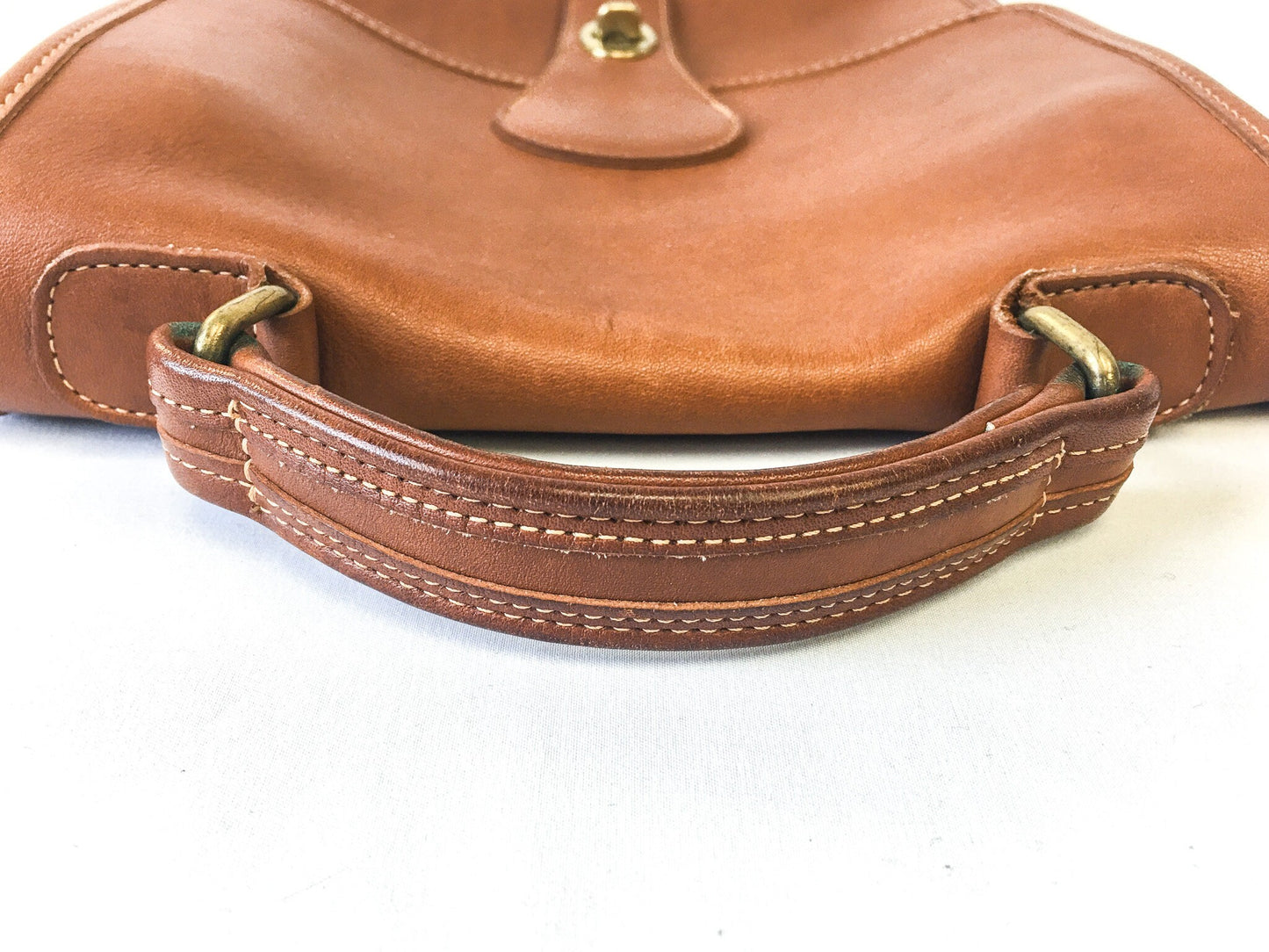 Vintage 90s COACH Brown Leather Station Crossbody Bag with Top Handle, Style #5130, Excellent Condition, 90s Coach Purse