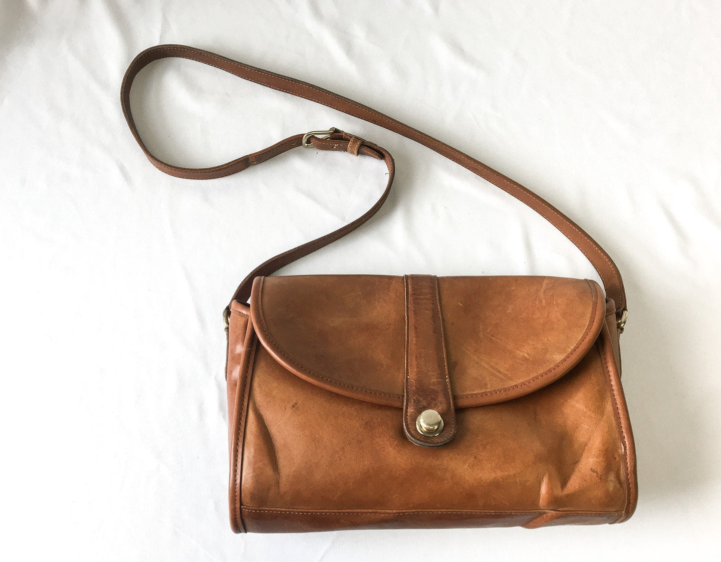 Vintage 70s COACH Leatherware Brown Roll Bag Crossbody, 70s RARE COACH Handbag