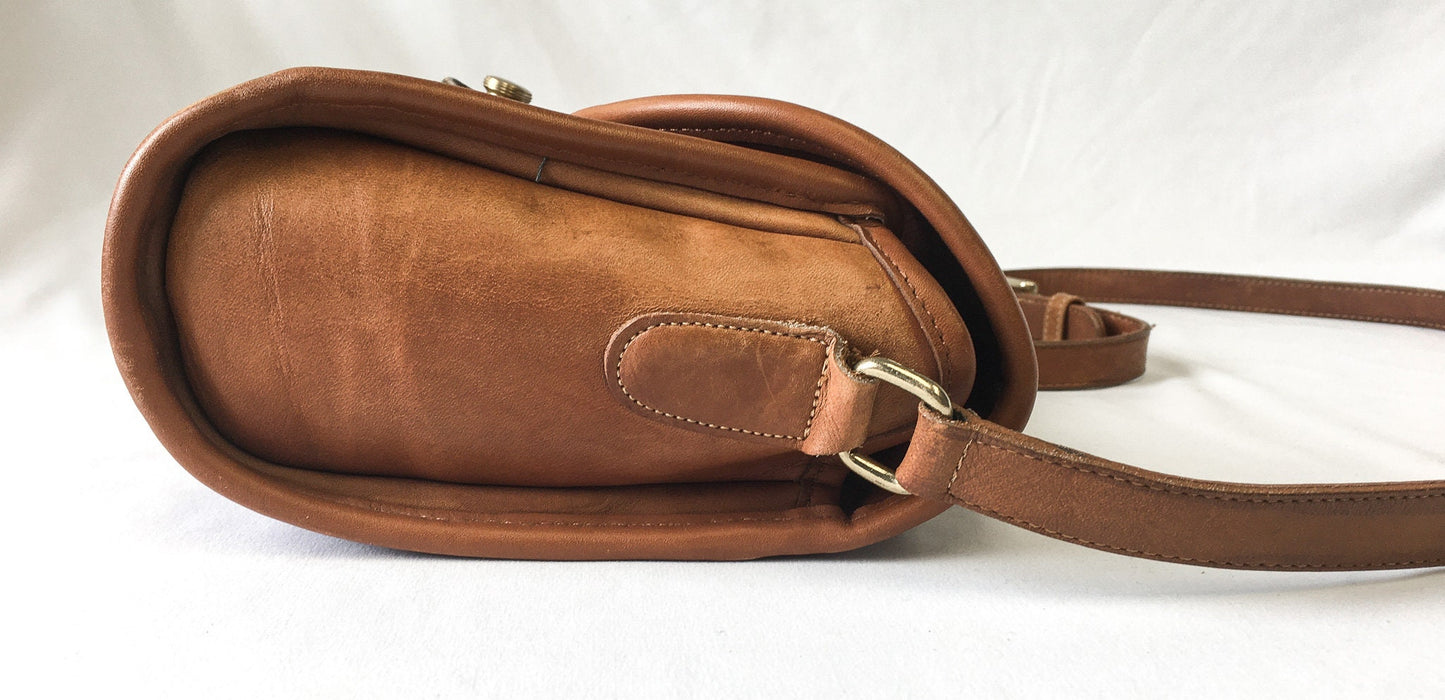 Vintage 70s COACH Leatherware Brown Roll Bag Crossbody, 70s RARE COACH Handbag