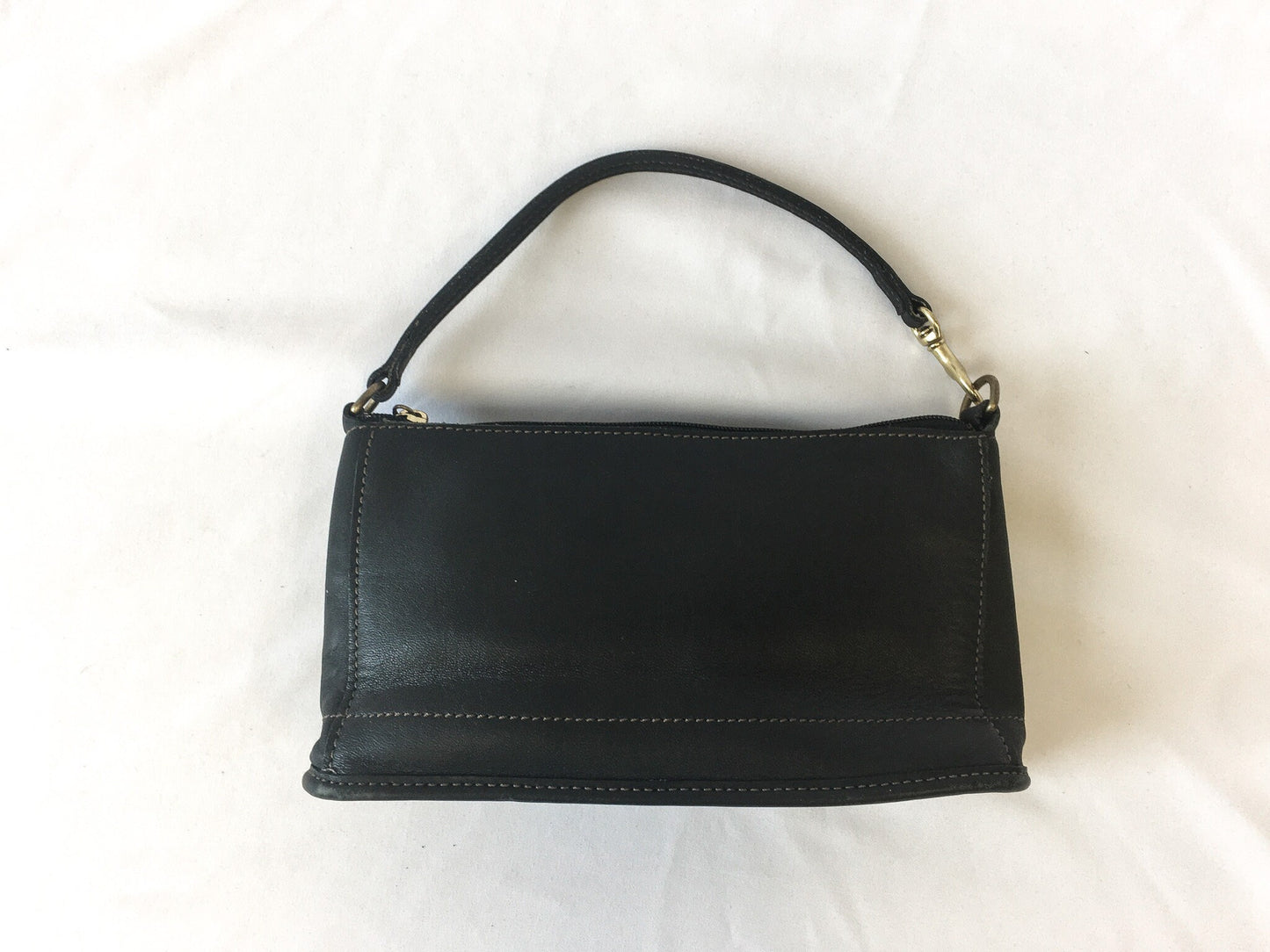 Vintage COACH Bleeker Black Leather Bag, Style #9311, Vintage Coach Clutch Handbag