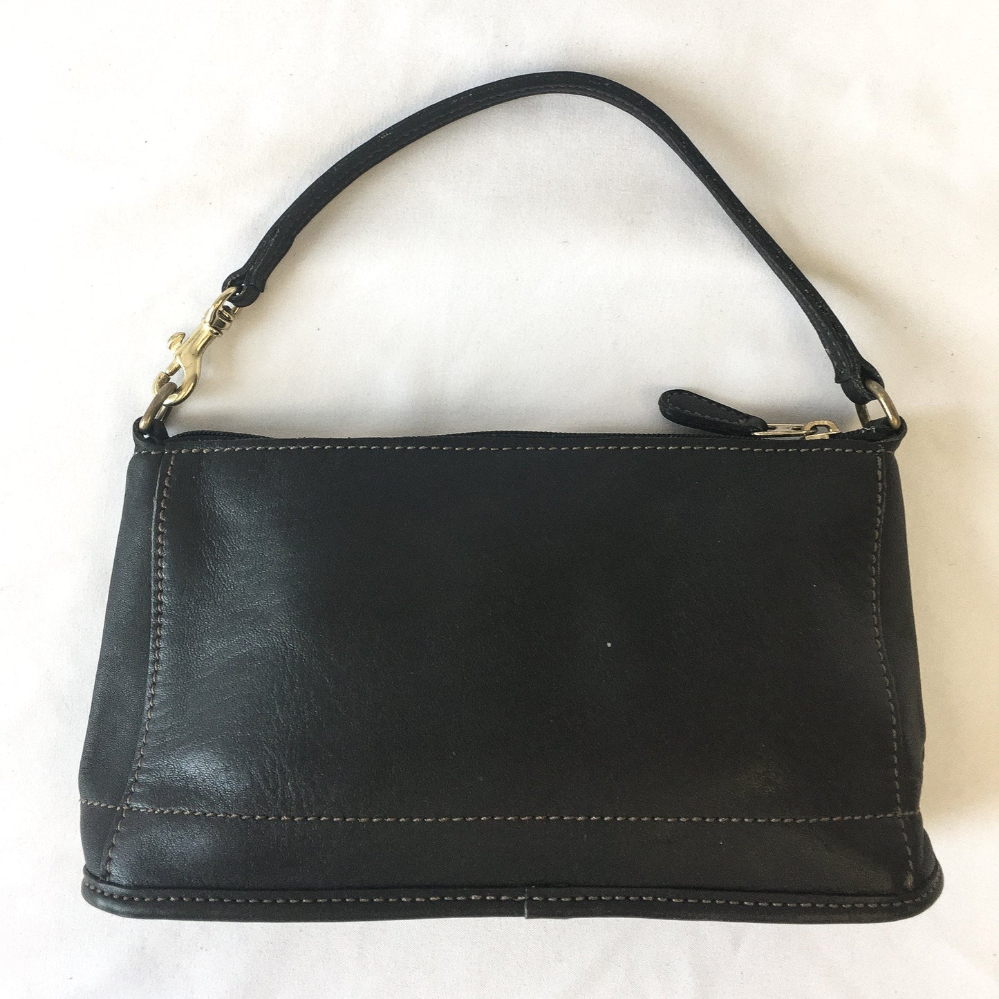 Vintage COACH Bleeker Black Leather Bag, Style #9311, Vintage Coach Clutch Handbag