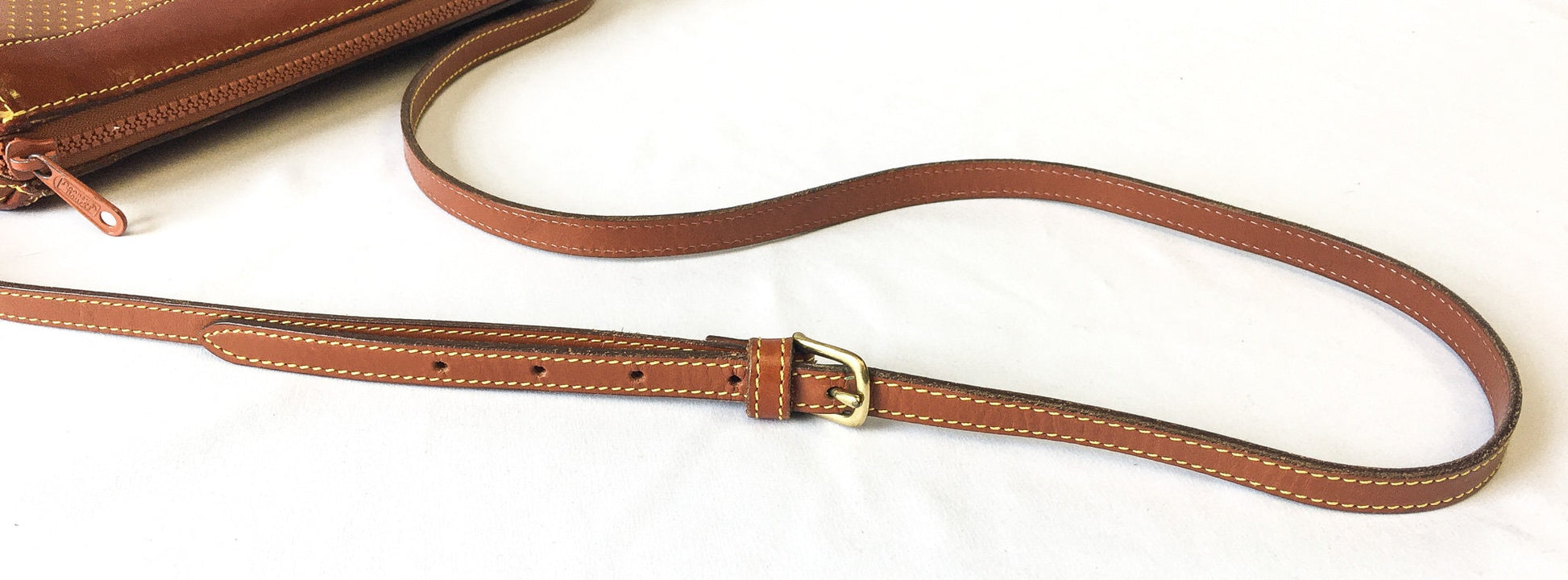 Vintage 90s Dooney and Bourke Two-Toned Brown Leather Crossbody, 90s Dooney and Bourke Handbag