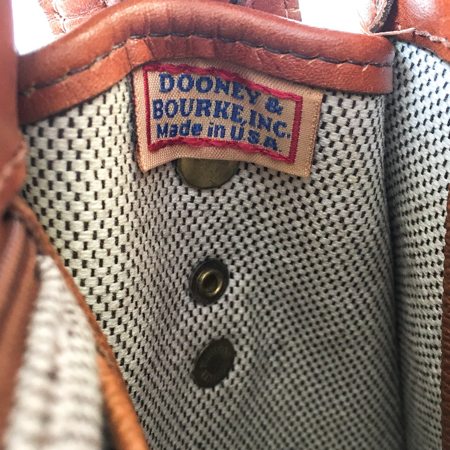 Vintage 90s Dooney and Bourke Two-Toned Brown Leather Crossbody, 90s Dooney and Bourke Handbag