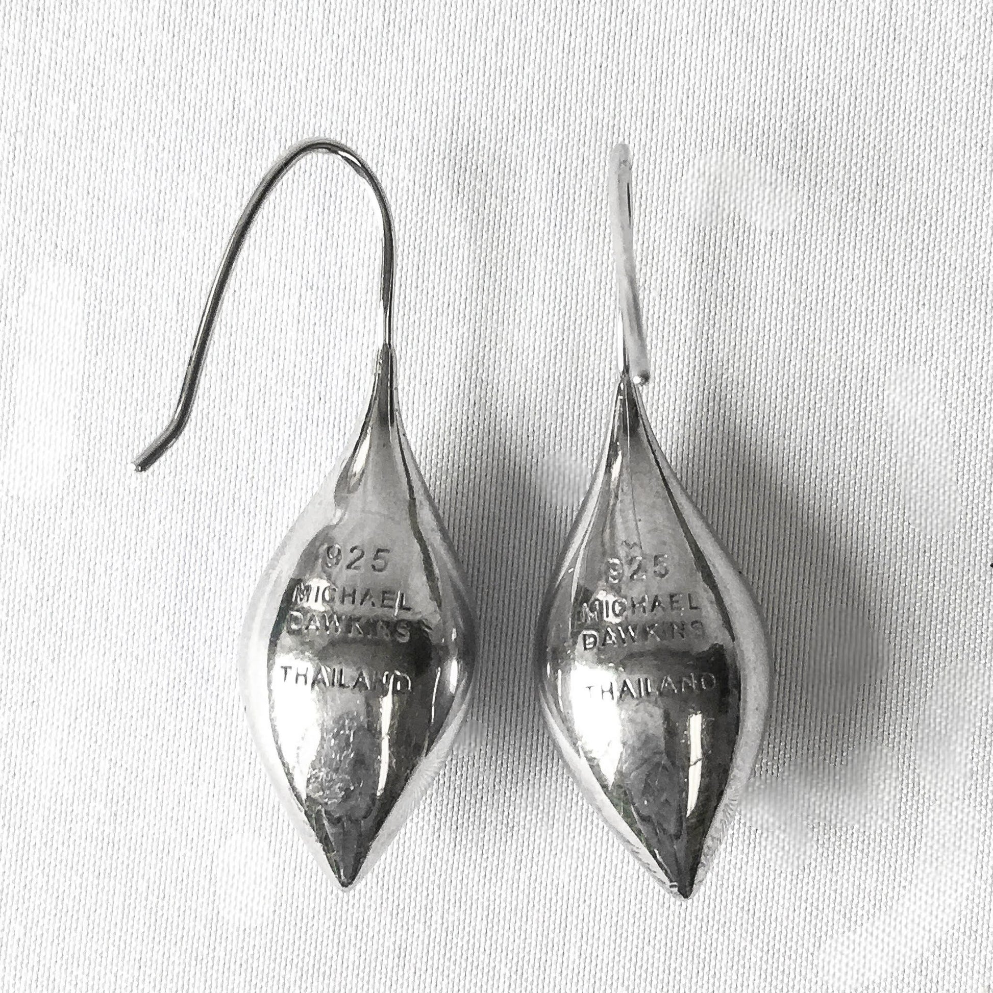 Michael Dawkins 925 Sterling Silver Organic Drop Earrings