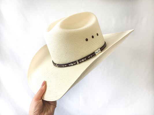 Vintage Resistol x George Strait 10X Shantung Cream/Off-White Cowboy Hat, Sz. 6 7/8, Vintage Resistol Hat