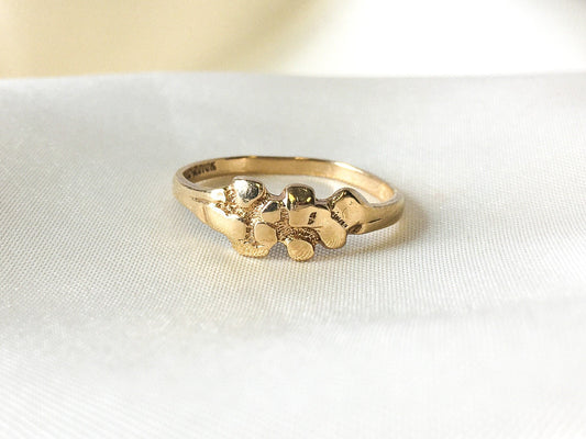Magic-Glo 10k Gold Nugget Style Ring Size 6.25