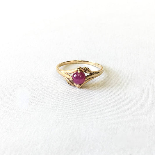 Vintage 10k Gold Finberg MFG. Co. Pink Sapphire Ring, Size 7