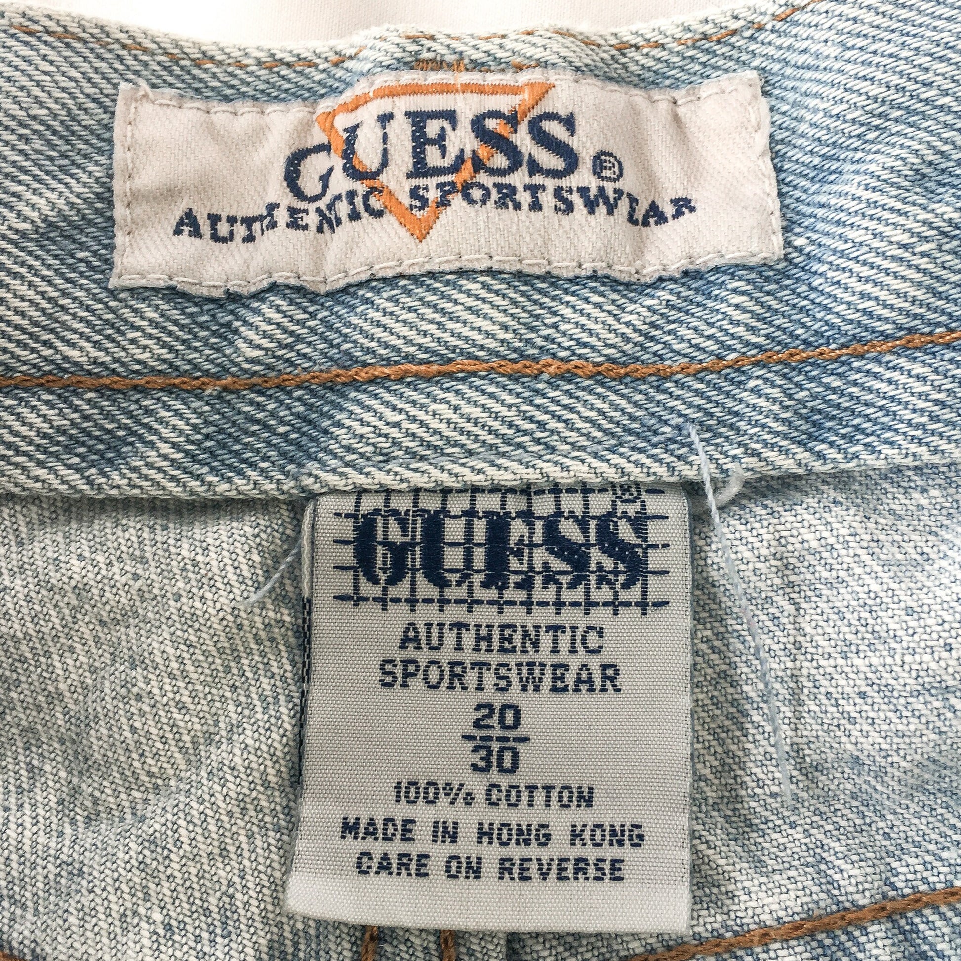 Vintage 90s Guess Light Wash High Waist Denim Shorts, Women's 28" Waist