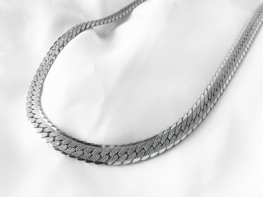 925 Sterling Silver Flat Chain Necklace Unisex