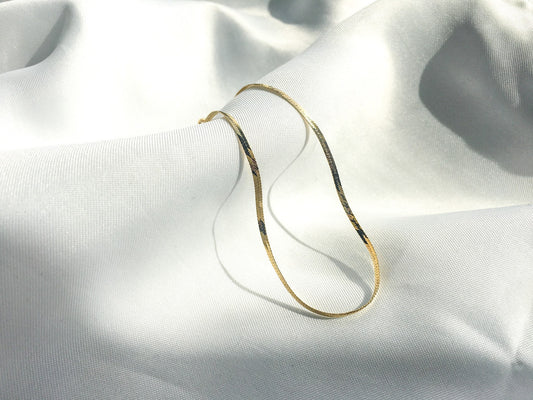 14k Gold OroAmerica Herringbone Chain Bracelet