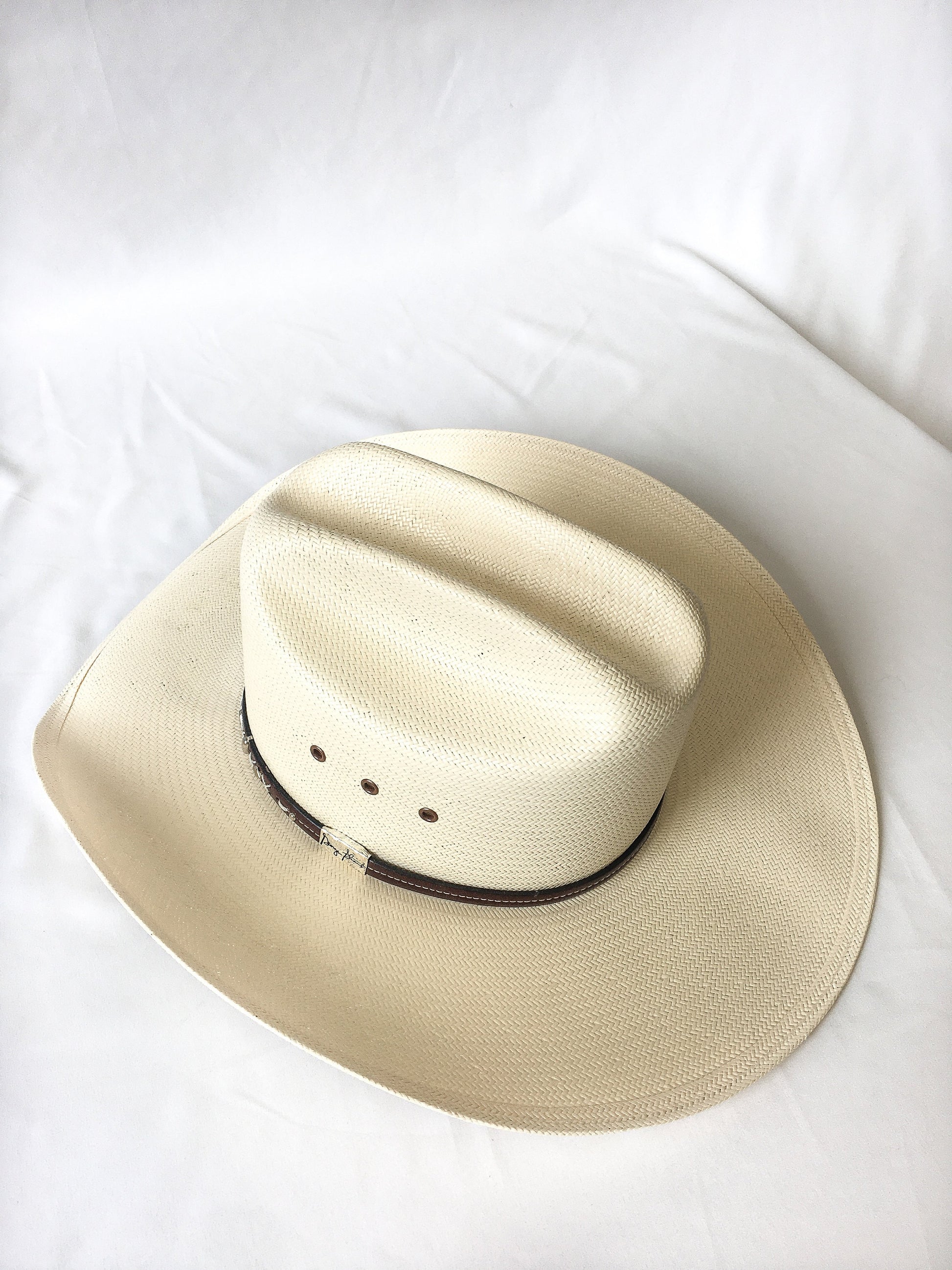 Vintage Resistol x George Strait 10X Shantung Cream/Off-White Cowboy Hat, Sz. 6 7/8, Vintage Resistol Hat