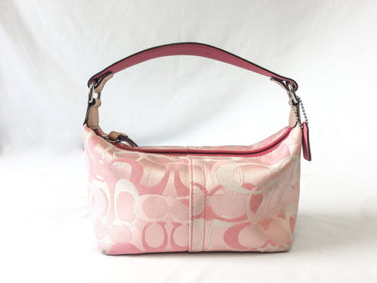 Vintage Inspired COACH Pink Signature 'C' Monogram Small Hobo Bag, Style #6561, Y2K Coach Handbag