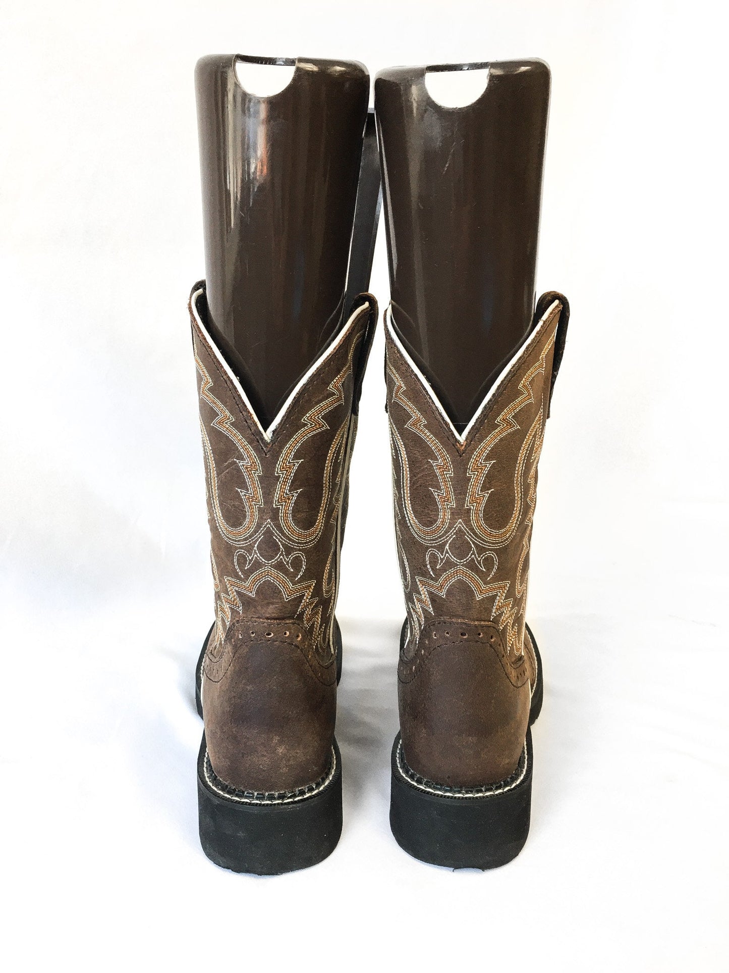 Vintage Inspired Justin Gypsy Inji Brown Leather Cowboy Boots, Style #L9909, Women's Sz. 8.5B, Vintage Western Boots