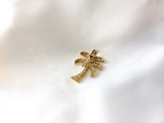 Vintage NaHoku 14K Gold Palm Tree Pendant, Hawaiian Jewelry, High Quality