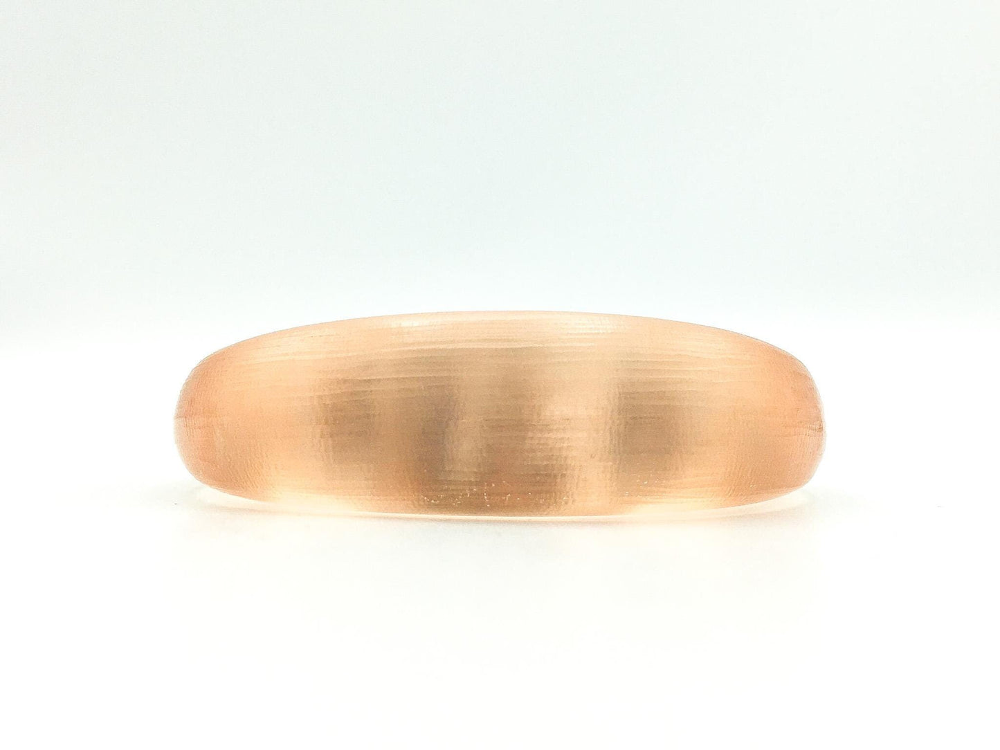 Alexis Bittar Tapered Pink/Peach Frosted Lucite Bangle Bracelet