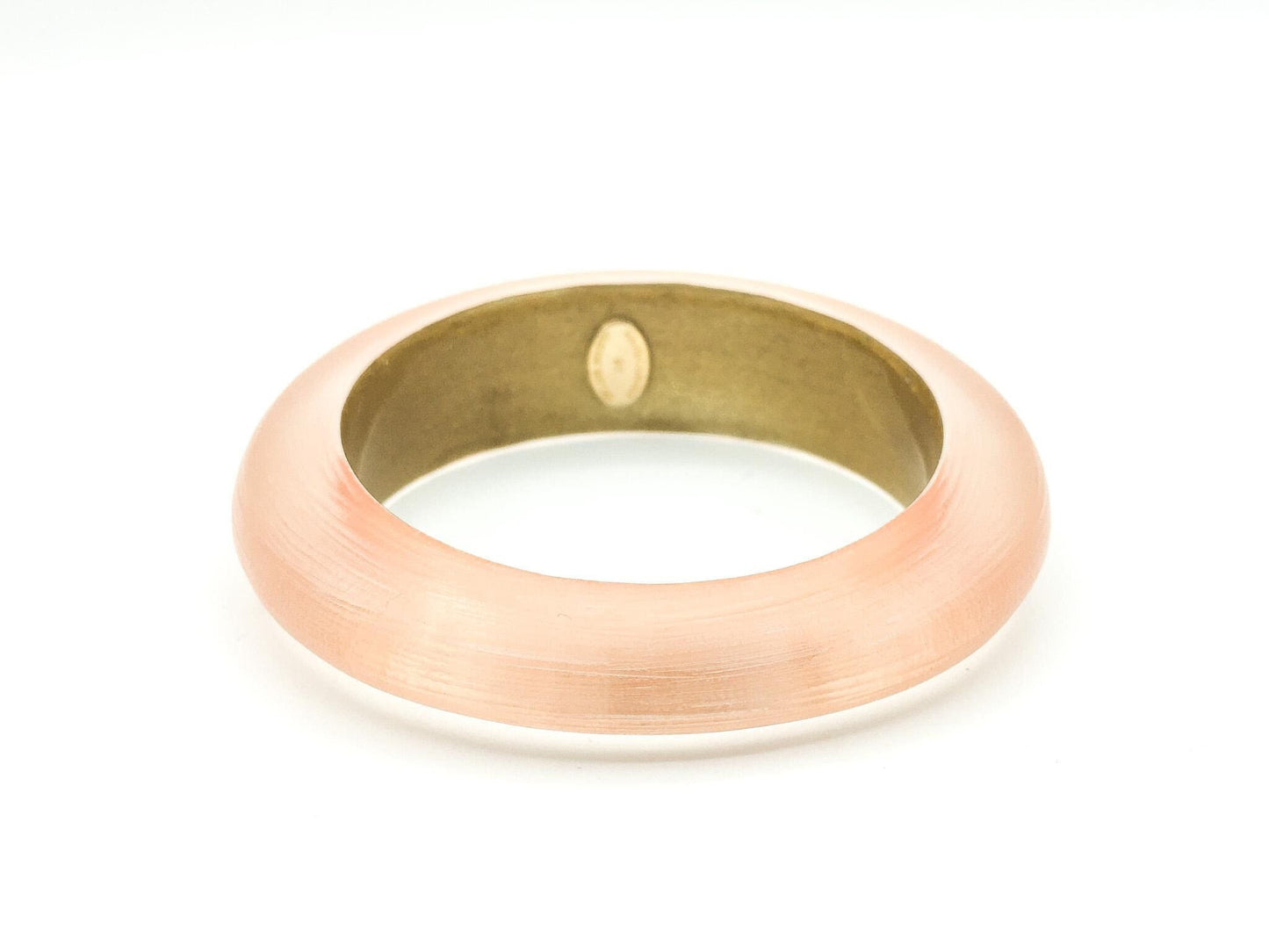 Alexis Bittar Tapered Pink/Peach Frosted Lucite Bangle Bracelet