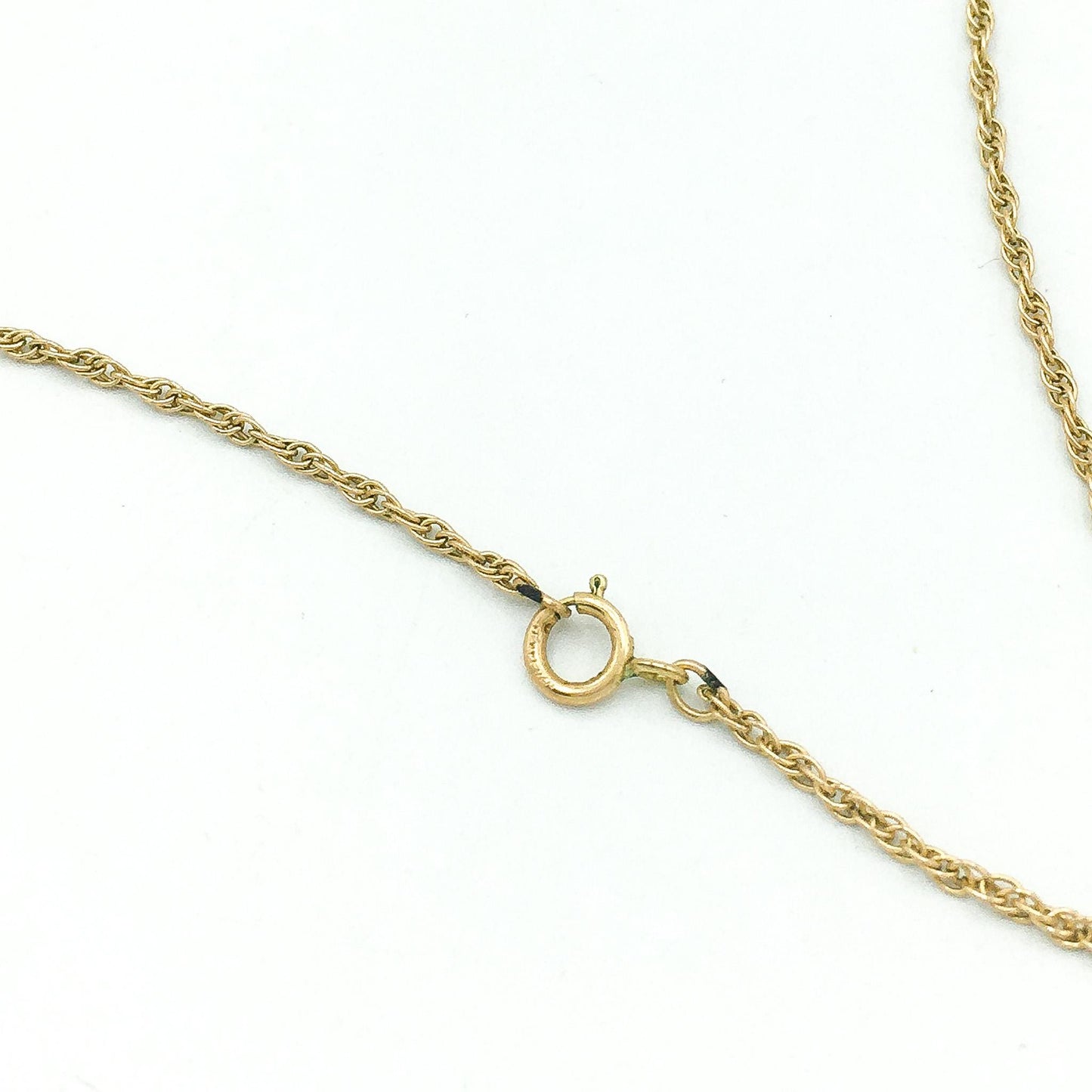 10K Black Hills Gold Letter "A" Pendant Necklace, 14K GF Rope Chain