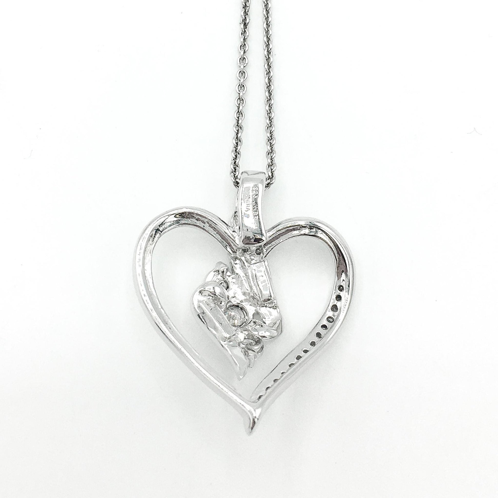 925 Genuine Diamond Heart Pendant with Karizia Spa 925 Chain Necklace