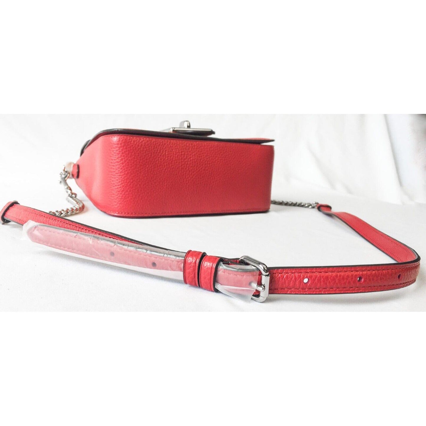 New Without Tags Coach Cassidy Rivet Top Handle Crossbody Bright Cardinal