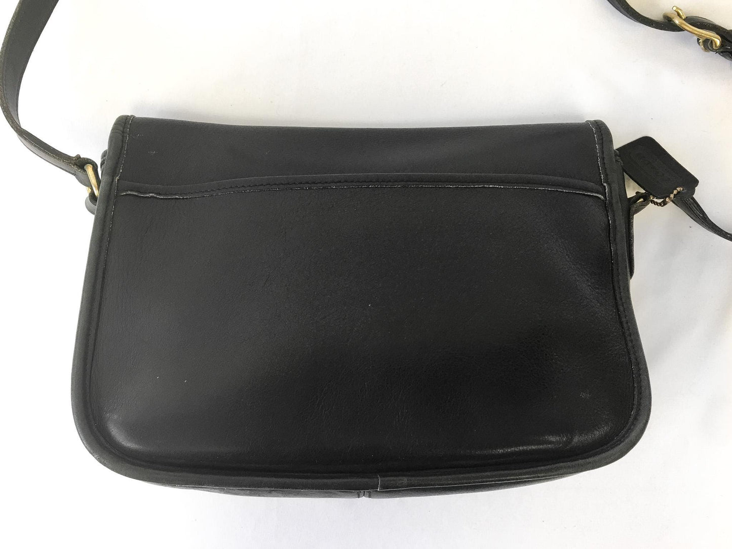 Vintage 90s Coach Black Leather City Crossbody Bag, Style #9790, Vintage Coach Handbag