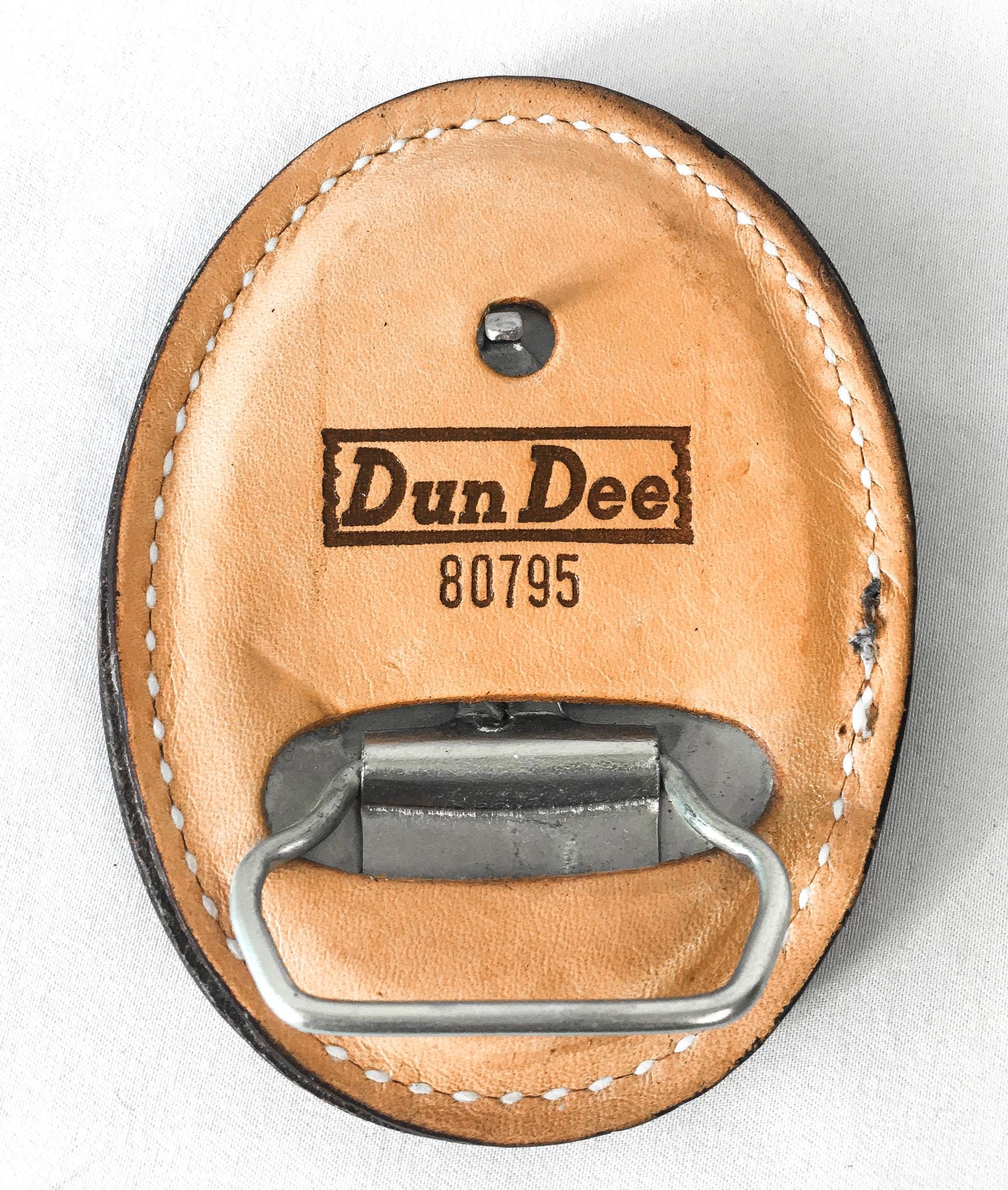 Vintage Dun Dee Brown Lizard Leather Belt Buckle, Vintage Western Belt Buckle