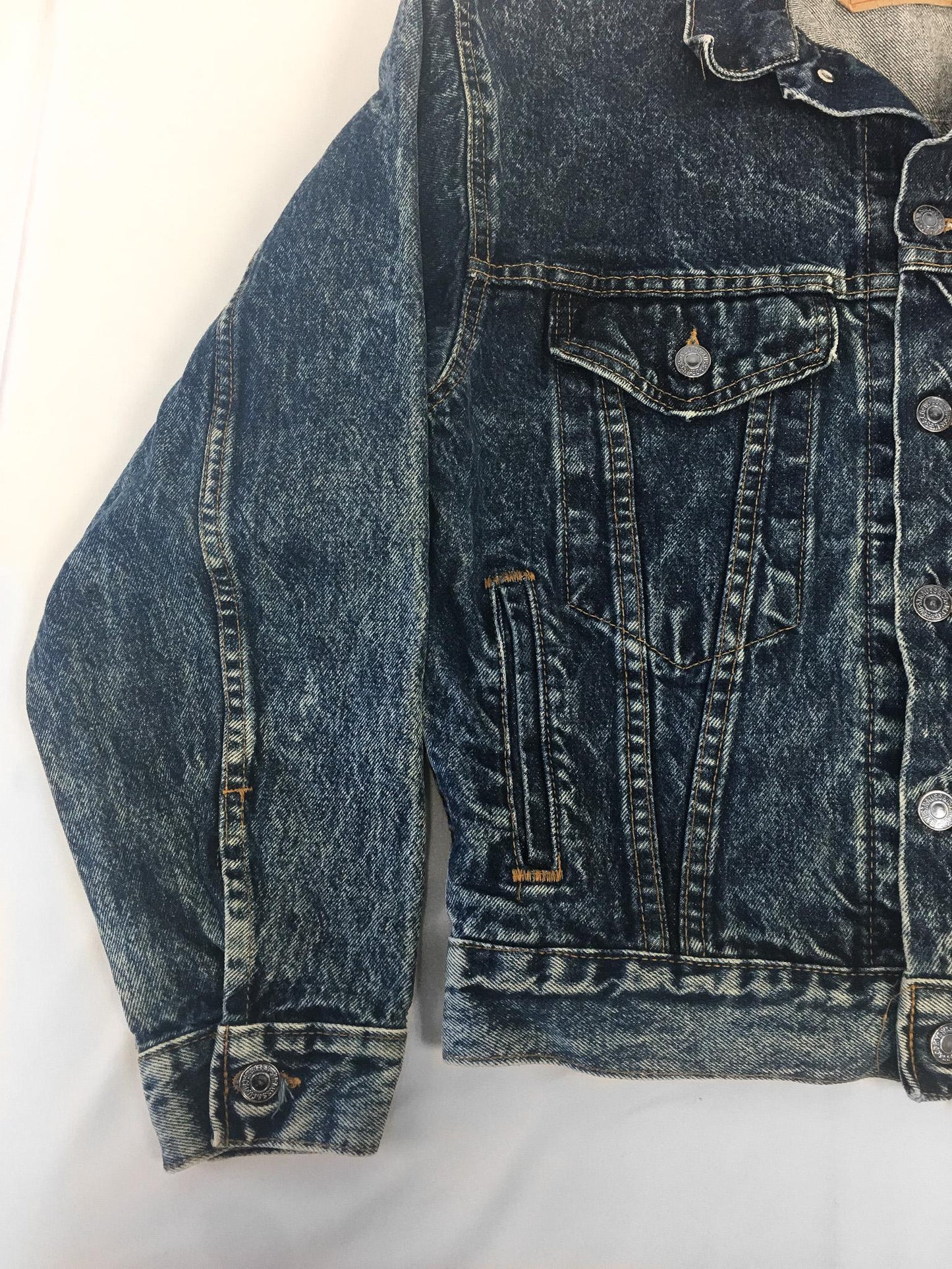 Vintage 80s Levi's Dark Acid Wash Denim Jean Jacket, Women's Sz. S