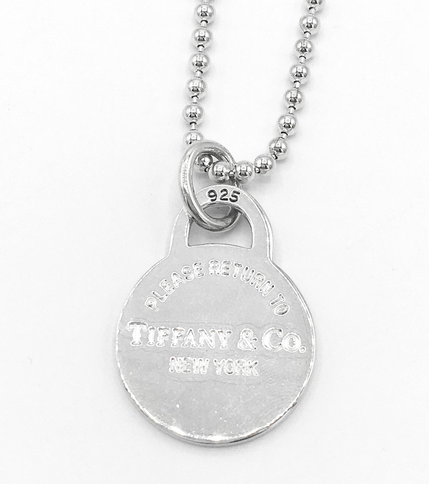 925 Tiffany and Co. "Please Return To" Necklace with Original Tiffany Necklace Bag