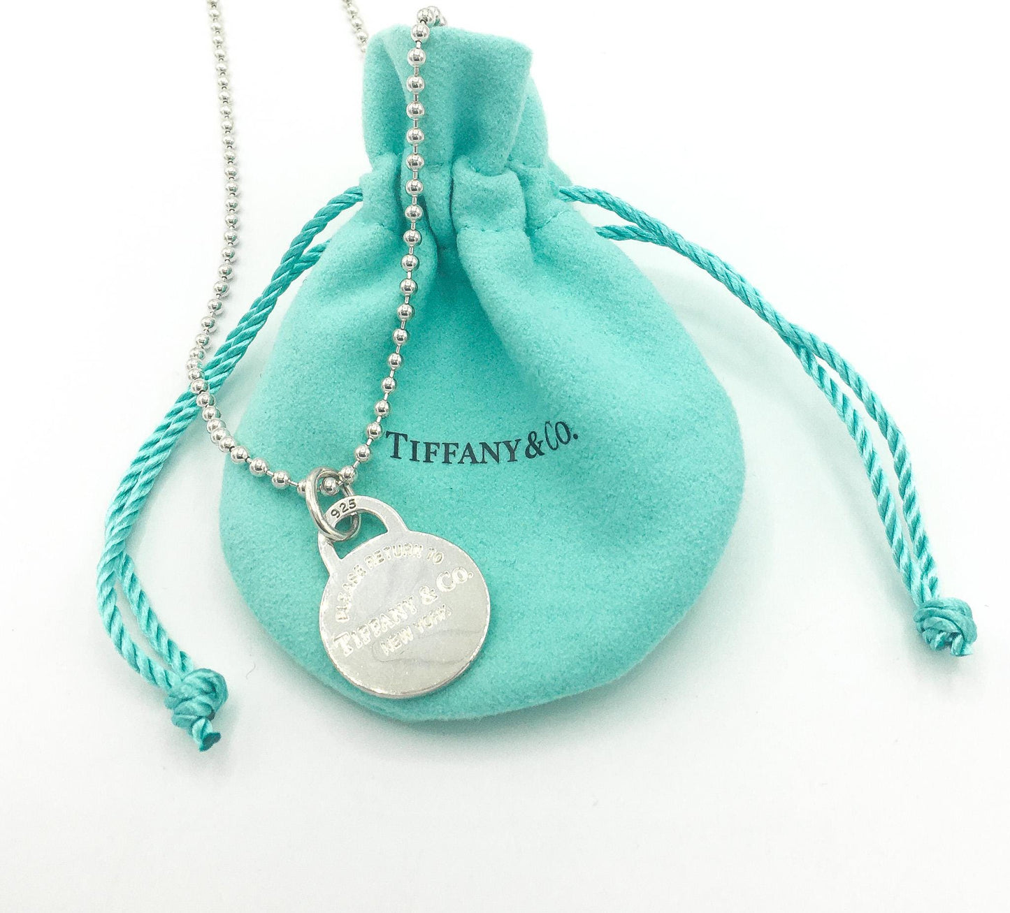 925 Tiffany and Co. "Please Return To" Necklace with Original Tiffany Necklace Bag